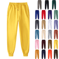 thumbnail image 1 of Womens Sweatpants Sawvnm Mens Sweatpants with Pockets, Mens Jogging Pants Elastic Bottom, Soft Hip-hop Sweatpants for Men Women Fall Winter Clothes 2025 Yellow S, 1 of 3