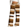 thumbnail image 1 of Womens Sweatpants Sevevn Womens Striped Wide Leg Pants Casual Drawstring Elastic Waist Loose Lounge Pant with Pockets, 1 of 6