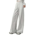 thumbnail image 1 of Womens Sweatpants Ultra High Waisted Sweatpants Loose Wide Leg Fit Tummy Control Casual Pants Light Gray XL, 1 of 3