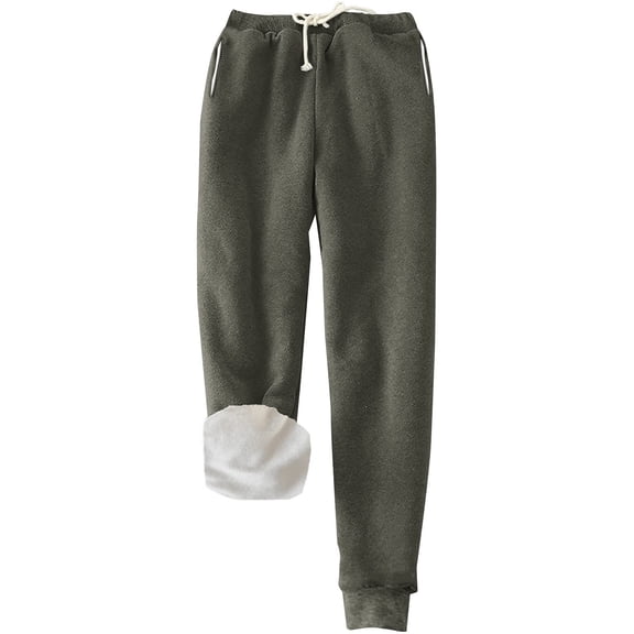 Womens Sweatpants Warm Lined Athletic Sweatpants High Waisted Jogger Pants Fleece Lined Winter Thicken Outdoor Long Pants