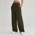 thumbnail image 1 of Womens Sweatpants Wide Leg Drawstring Workout Casual Baggy Pants High Waist with Pockets, 1 of 4