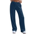 thumbnail image 1 of Womens Sweatpants Wide Leg High Waisted Drawstring Baggy Joggers with Pockets Outdoor Athletic Lounge Pants​​ Vacation Homewear Soft Cozy Lightweight Jogging Workout Hiking Sweat Pants Women​​, 1 of 7