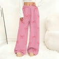 thumbnail image 1 of Womens Sweatpants Wide Leg Women's Casual Solid Color Drawstring Elastic Waist Sweatpants Side Pockets Red XXL, 1 of 7