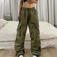 thumbnail image 1 of Womens Sweatpants Women Elastic High Waist Cargo Pants Multiple Pockets Jogger Y2K Pant Fashion Clothing, 1 of 6