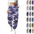 thumbnail image 1 of Womens Sweatpants Women's Camo Sweatpants Drawstring Waist Joggers with Pockets Baggy Barrel Leg Lounge Pants, 1 of 10