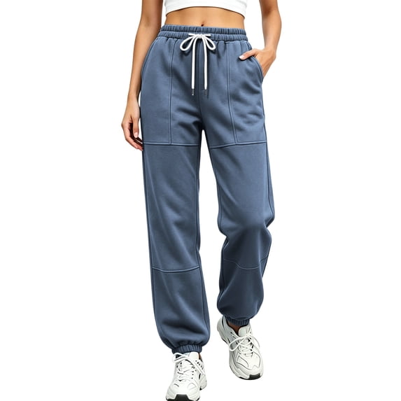 Womens Sweatpants with Pockets Drawstring Elastic Waist Loose Casual Lounge Sports Jogger PantsSweatpants
