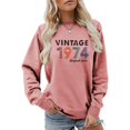 thumbnail image 1 of Womens Sweatshirt 2026 Spring Casual Crewneck Loose Pullover Vintage 1974 Print Long Sleeve Fall Basic Tunic Tops, 1 of 4