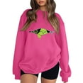 thumbnail image 1 of Womens Sweatshirt Christmas Long Sleeve Christmas Tree Graphic 2025 Funny Cute Xmas Crewneck Pullover Hot Pink XL, 1 of 4