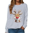 thumbnail image 1 of Womens Sweatshirt Christmas Long Sleeve Crewneck Casual Print Pullover Tops, 1 of 4