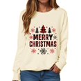 thumbnail image 1 of Womens Sweatshirt Christmas Long Sleeve Crewneck Casual Print Pullover Tops, 1 of 4