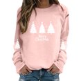 thumbnail image 1 of Womens Sweatshirt Christmas Long Sleeve Crewneck Casual Print Pullover Tops, 1 of 5