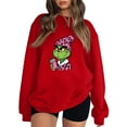 thumbnail image 1 of Womens Sweatshirt Christmas Ugly Christmas Sweater Printed Long Sleeve Graphic Holiday Pullover Red XL, 1 of 5