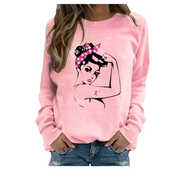 Womens Sweatshirt Ladies Fashion Casual Long Sleeve Sweatshirts Tops