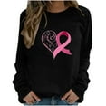 thumbnail image 1 of Womens Sweatshirt Crewneck Casual Long Sleeve Printed Sweatshirt Black 2XL, 1 of 2