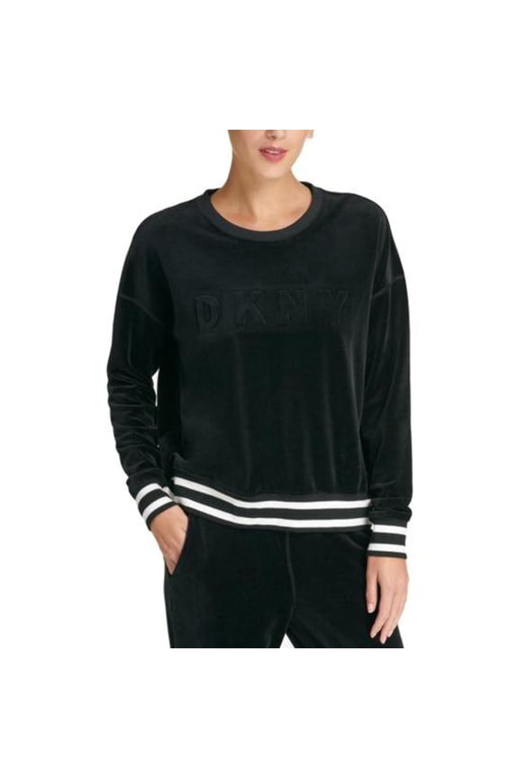 Womens Sweatshirt Deep Small Velour Embossed-Logo S