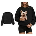 thumbnail image 1 of Womens Sweatshirt With Dog Pouch Pullover Pet Dog Holder Carrier Sweatshirt Long Sleeve Large Pocket Kangaroo Pocket Holder Warm Fall Winter Clothes, 1 of 4