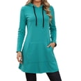 thumbnail image 1 of Womens Sweatshirt Dress Long Sleeve Hoodies Dresses Blue S, 1 of 8