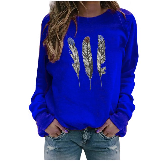 Clearance Rvkxad Womens Sweatshirt Dressy Casual Oversized Comfy