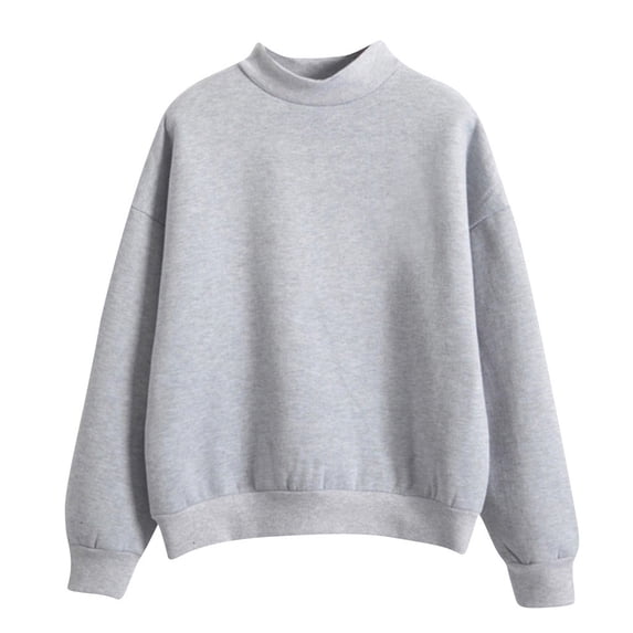 Womens Sweatshirt Fleece Crewneck Pullover Trendy Airport Outfit Soft Brushed Back