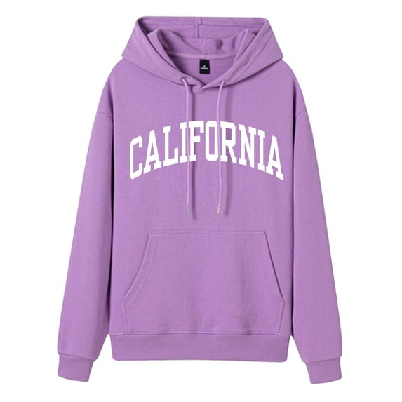 Womens Sweatshirt Hoodies Long Sleeve Hoodie Pullover Sweatshirts Cute Hoodies Purple Clothes Womens Fall Outfits Graphic Hoodies for Women