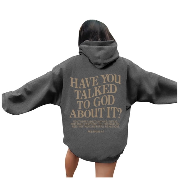 Womens Sweatshirt Hoodies Long Sleeve Hoodie Women Pullover Oversized Sweatshirt for Women Dark Gray Hoodie Women Fall Clothing Comfy Clothes