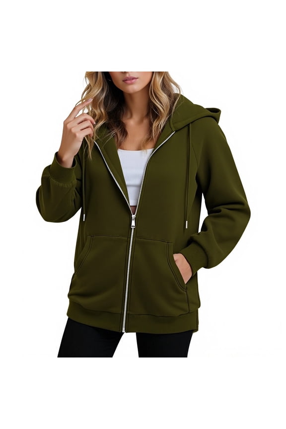 Womens Sweatshirt Hoodies Long Sleeve Hoodie Womens Hoodie Zip Up Oversized Sweatshirt for Women Hoodies Winter Essentials Streetwear Clothes