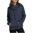 thumbnail image 1 of Womens Sweatshirt Hoodies Long Sleeve Pullover Hoodie Sweatshirt Oversized Hoodies for Women Navy Hoodies Woman Winter Essentials Casual Wear, 1 of 5