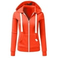 thumbnail image 1 of Womens Sweatshirt Hoodies Long Sleeves Full Zip Up Pullover Cute Fall Basics Size XXXL, 1 of 3