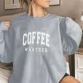 thumbnail image 1 of Womens Sweatshirt Hoodless Crewneck Long Sleeve Easter's Day Printed Sweatshirts Gray 2XL, 1 of 3
