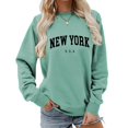 thumbnail image 1 of Womens Sweatshirt Long Sleeve Loose Fit Pullover Sweater New York Print Crewneck Casual Fall Y2K Top, 1 of 4