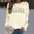 thumbnail image 1 of Womens Sweatshirt Loose Spring Crewneck Fashion Pullover Sweater Mama Print Long Sleeve Fall Y2K Basic Top, 1 of 5