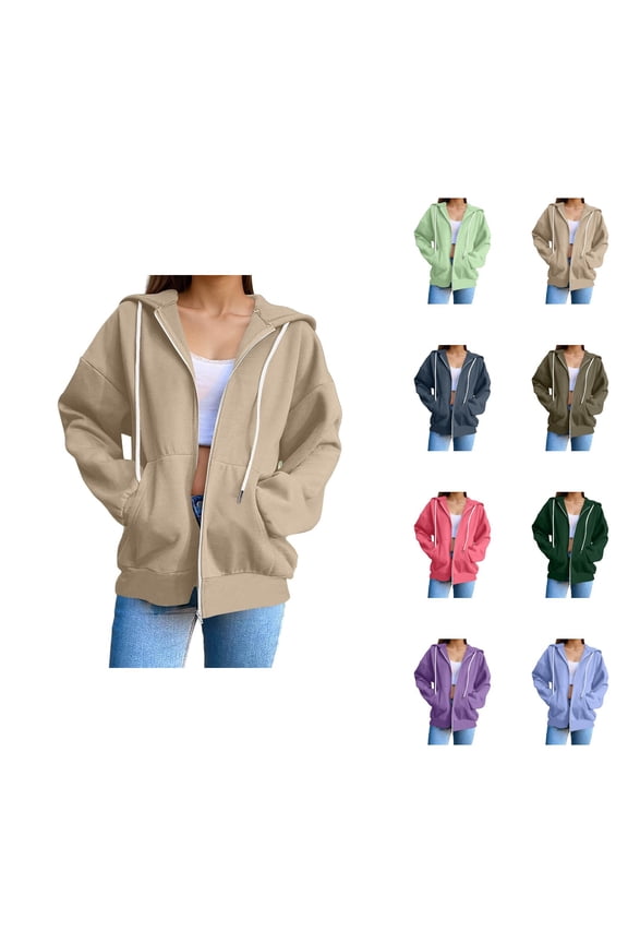 Womens Sweatshirt Oversized Hoodie Zip Up Hoodie Women Casual Hoodie for Women Women's Hoodies & Sweatshirts Casual Long Sleeve Pullover Hoodie Lightweight Comfortable Fashion Top For Everyday Wear