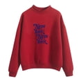 thumbnail image 1 of Womens Sweatshirt Plus Size Long Sleeve Round Neck Printed Causal Sweatshirts Red L, 1 of 2