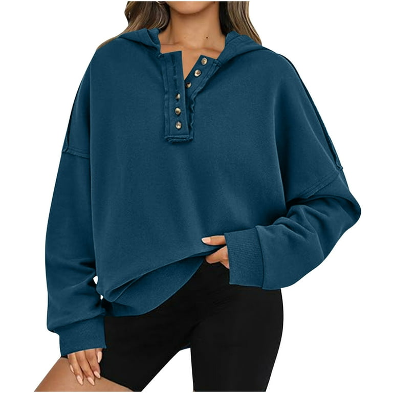 Plus size button pullover sweatshirt hotsell