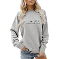 thumbnail image 1 of Womens Sweatshirt Retro Graphic Long Sleeve Crew Neck Pullover Casual Lightweight Tops, 1 of 4