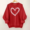 thumbnail image 1 of Womens Sweatshirt Solid Color Cotton Pullover Crewneck Long Sleeve Tshirts Tops Red XXXL, 1 of 5