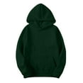 thumbnail image 1 of Womens Sweatshirt Women's Winter Fall Slim Artificial Short Velvet Long Sleeve Hooded Sweatshirts with Pockets Womens Hoodie Green XXXL, 1 of 5