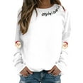 thumbnail image 1 of Womens Sweatshirts Christmas Print Streetwear Crewneck Long Sleeve Pullover Tops, 1 of 5