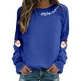 thumbnail image 1 of Womens Sweatshirts Christmas Print Streetwear Crewneck Long Sleeve Pullover Tops, 1 of 5