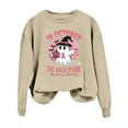 thumbnail image 1 of Womens Sweatshirts Crew Neck Ghost Graphic Printed Halloween Tops Casual Comfy Long Sleeve Basic Pullover Shirts, 1 of 4