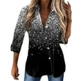thumbnail image 1 of Womens Sweatshirts,Fine Glitter 3D Print Large Size Long Sleeve Shirt, 1 of 4