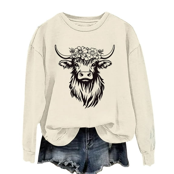 SHE IS Womens Sweatshirts No Hood Cropped Womens Oversized Graphic Hoodies Pullover Sweatshirts for Women with Pockets Plus Size Tops for Women Fall My Orders Placed