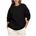 thumbnail image 1 of SHE IS Womens Sweatshirts No Hood with Pockets Womens Lightweight Cotton Pullover Hoodies Pullover Sweatshirts for Women No Hood White Tops for Women Cotton My Orders Placed, 1 of 5