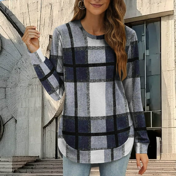 Womens Sweatshirts Hooded Pocket Long Sleeved Casual Loose Solid Color Sweatshirt Navy S