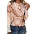 thumbnail image 1 of Womens Sweatshirts Long Sleeve Crewneck Tops Comfort Fashion Autumn and Winter Jumpers Floral Printed Top Lightweight Loose Comfy Blouse Shirt for Ladies Sale Clearance, 1 of 4