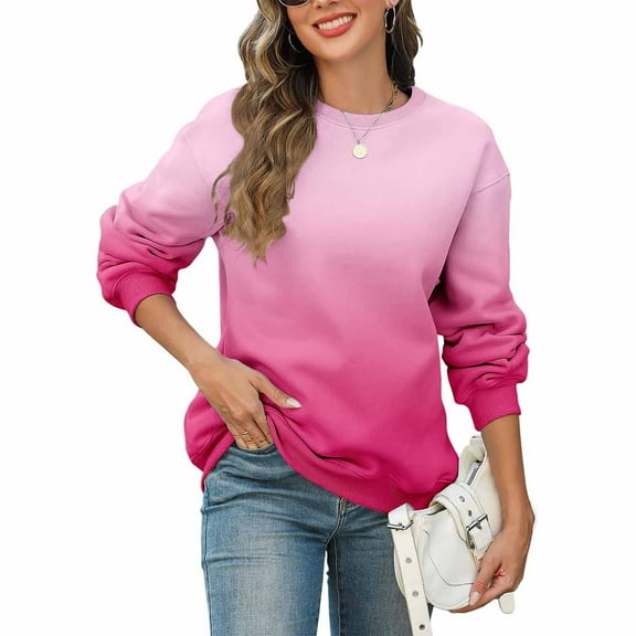 Womens Sweatshirts Long Sleeve Shirts for Women Fall Tops Winter Clothes Crewneck Pullover Fashion Outfits