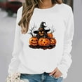 thumbnail image 1 of Womens Sweatshirts Plus Size Halloween Printed Long-sleeved Round-neck Loose Casual Sweatshirt,Tops for Women, 1 of 6