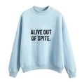 thumbnail image 1 of Womens Sweatshirts Plus Size Long Sleeve Round Neck Printed Causal Sweatshirts Sky Blue S, 1 of 2