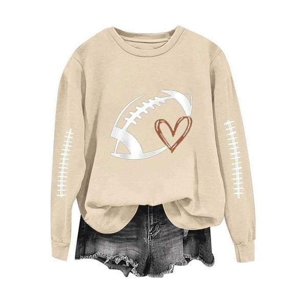 Womens Sweatshirts Plus Size Rugby Printed Long Sleeved Loose Casual Sweatshirt,Tops for Women