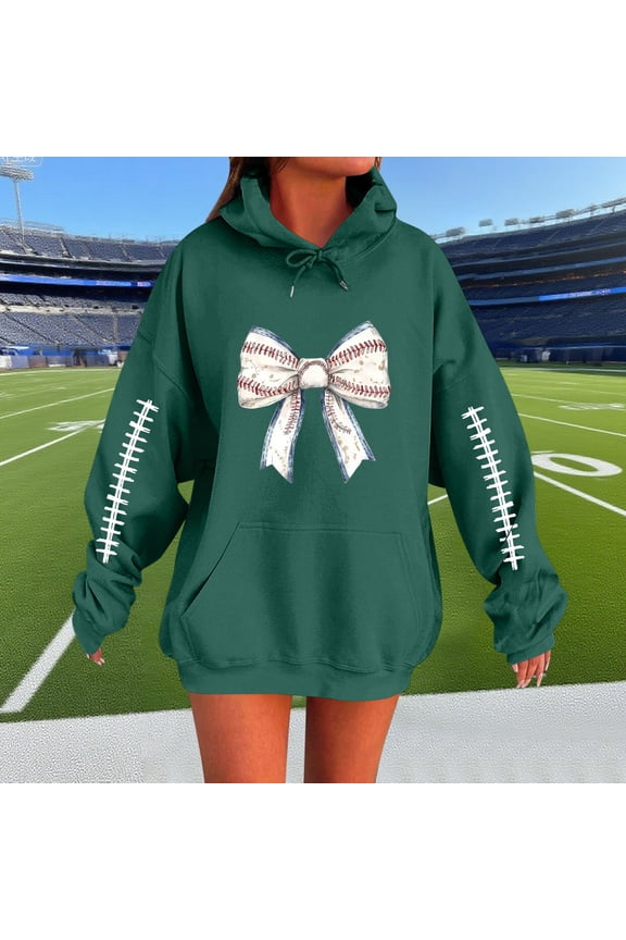 Womens Sweatshirts Rugby Hooded Sweatshirt Long Sleeves Pockets Print Long Top,Tops for Women Army Green